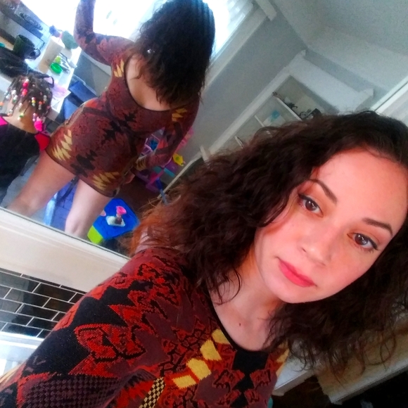 Multi colored Fall Dress - Picture 4 of 4